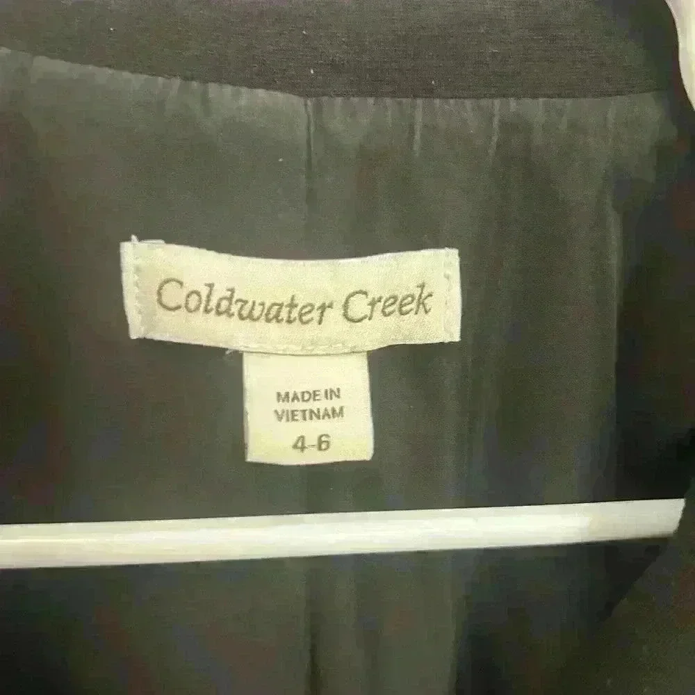 Coldwater Creek woman's 4-6 black blazer